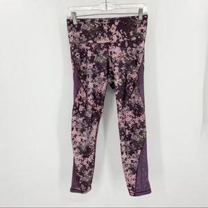 Under Armour Mesh Purple Leggings Medium